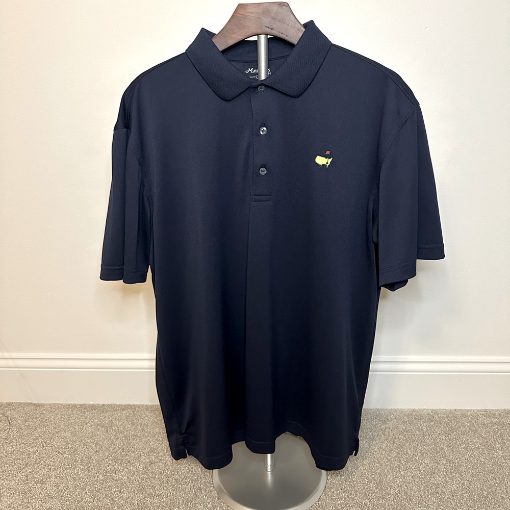Masters Tech Men’s Navy Polo Shirt, Size Large